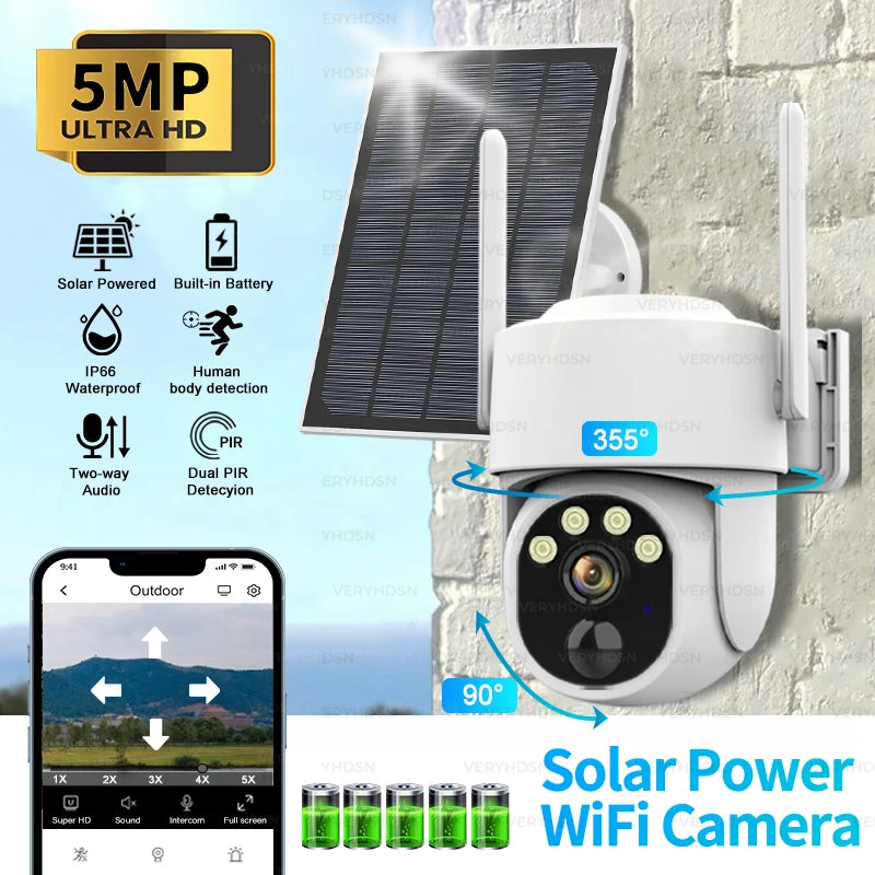 smart wireless solar camera