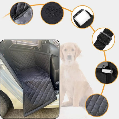 Travel Portable & Waterproof Folding Dog Car Back Seat Bed